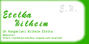 etelka wilheim business card